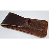 Mahfuz Gerçek Deri Özel Kalemleriniz Için Kalemlik 2 x 3 Kalem Için 27 cm 6cm H0701 - Kahverengi