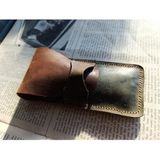 Mahfuz Gerçek Deri Özel Kalemleriniz Için Kalemlik ( 2*3 Kalem Için ) 27 cm \ 6 cm NLU92 - Kahve