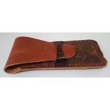 Mahfuz Gerçek Deri Özel Kalemleriniz Için Kalemlik Kalem Kutu 2 x 3 Kalem Için 27 x 6 cm - Açık Kahverengi