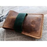 Mahfuz Gerçek Deri Özel Kalemleriniz Için Kalemlik Kalem Kutu ( 5*6 Kalem Için ) 28 cm \ 9.5 cm DAK38 - Kahve - Gold