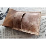 Mahfuz Gerçek Deri Özel Kalemleriniz Için Kalemlik Kalem Kutu ( 5*6 Kalem Için ) 28 cm \ 9.5 cm DAK40 - Kahve