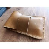 Mahfuz Gerçek Deri Özel Kalemleriniz Için Kalemlik Kalem Kutu ( 5*6 Kalem Için ) 28 cm \ 9.5 cm DAK42 - Kahve - Gold