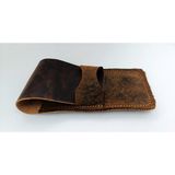 Mahfuz Gerçek Deri Özel Kalemleriniz Için Kalemlik Kalem Kutu ( 5*6 Kalem Için ) 28 cm \ 9.5 cm NLU176 - Kahve