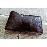 Mahfuz Gerçek Deri Özel Kalemleriniz Için Kalemlik Kalem Kutu ( 5*6 Kalem Için ) 28 cm \ 9.5 cm NLU285 - Kahve - Gold