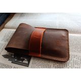 Mahfuz Gerçek Deri Özel Kalemleriniz Için Kalemlik Kalem Kutu ( 5*6 Kalem Için ) 28 cm \ 9.5 cm Np7 - Kahverengi - Bakır