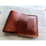Mahfuz Gerçek Deri Özel Kalemleriniz Için Kalemlik Kalem Kutu ( 8*9 Kalem Için ) 28 cm \ 13 cm NLU301 - Kahve - Gold