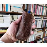 Mahfuz Hakiki Deri Tamamen Emeği 17,5 x 7 cm Gözlük Kılıfı - Kalem Kutu DAK177 - Kahve