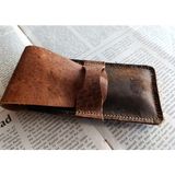 Mahfuz Leather Crazy Gerçek Deri Özel Kalemleriniz Için Kalemlik ( 3*4 Kalem Için ) 28 cm \ 8 cm Büyük Boy NLU48 - Kahverengi
