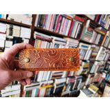 Mahfuz Leather Crazy Gerçek Deri Tamamen El Emeği Özel Kalemleriniz Için Kalemlik Kalemkutu (15.5x6.5 ) NLU367 - Taba