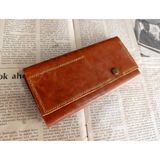 Mahfuz Leather Crazy Gerçek Deri Tamamen El Emeği Özel Kalemleriniz Için Kalemlik Kalemkutu (8*18CM ) DAK271 - Kahve - Gold