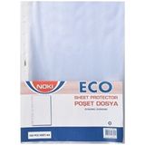 Mahi Max Delikli Şeffaf Poşet Noki Eco A4 Föy Dosya - 1 Paket (100 Adet) - Şeffaf / Poşet