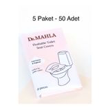 MAHLA Klozet Kılıfı, Klozet Kağıdı, Klozet Örtüsü- 50 Adet -5 Paket - Suda Çözünür