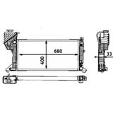 Mahle Cr667000s -Knecht-Behr Cr667000s Motor Su Radyatörü Klimasız Manuel Şanzıman Mercedes Sprinter B901 B904 96 06 A9015003100