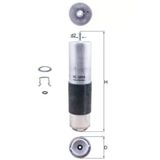 Mahle Kl1696d -Knecht-Behr Kl1696d Yakıt Filtresi Om626 C-Class W205 14 18 S205 14 17 A6260900452