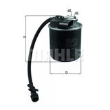 Mahle Kl912 Yakıt Filtresi Mercedes Sprınter 311 Crdi 3.1-415 Cdı 4.1-515 Cdı 5.1 2012 Wk820-8 Kl912