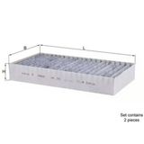 Mahle Lak295s -Knecht-Behr Lak295s Polen Filtresi Tk. Karbonlu X164 06 12 W164 05 11 W251 05 11 A164830021864