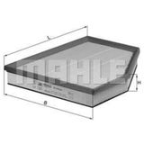 Mahle LX1261 -Knecht LX1261 Uyumlu Hava Filtresi Bmw 5 05-10 5.20D 5.35D