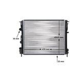 Mahle Radyatör Clıo Iı-Kng -Logan-Solenza-1.5dci-1.4-1.6 16V-1.9DTI Ac Mek 480X415X34