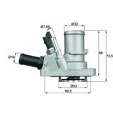 Mahle Tı14488 -Knecht-Behr Tı14488 Termostat Komple 88C Albea Doblo Linea Punto Idea Bravo 500 1.4 Benzinli Musurlu 55202176