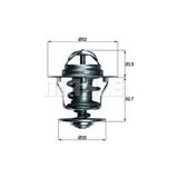 MAHLE TX1288D Termostat 88°C Focus 1.4İ- 16V 1.6İ 16V 1.8İ 16V 1.8TDCI 98-