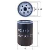 MAHLE Yağ Filtresi / Mercedes M103-W201-W124-S124-W126-R129 / A1031840610