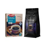 Mahmood Coffee Filtre Kahve 250 gr ve Rubin Küçük Boy Kahve Filtresi Naturel Kağıt 2 Numara 100'lü