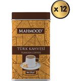 Mahmood Coffee Mahmood Türk Kahvesi Teneke 220 gr x 12 Paket -1 Koli