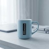 Mahmood Coffee Mavi Mottolu Porselen Kupa