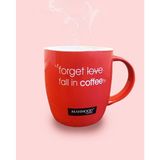Mahmood Coffee Mottolu Porselen Kupa 300 ml - 1 Adet - Kırmızı