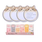 MAHONLIEN Çizgi film yapışkan notlar kedi pençe işaretleyiciler bayraklar kendinden yapışkanlı not defterleri Kawaii kedi pençesi yapışkan notlar dizin sekmeleri ofis, okul çalışma malzemeleri için