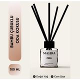 Mahra Shop Mahra Oda Kokusu 100ML Pudra bambu çubuklu Oda Kokusu Esansiyel Uçucu yağ reed diffuser
