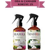 Mahra Shop Mahrashop Bahar Tazeliği Yasemin Oda ve Çamaşır Spreyi Oda Kokusu Room Spray 2'li Set 200ML