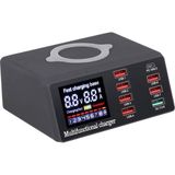 Mahtex X9 Pd + QC3.0869 100 Watt Hızlı Şarj Cihazı 8 Portlu Kablosuz USB Siyah Uyumlu Modellerle