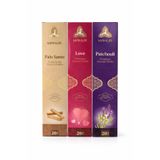 MAHUR 3’lü Premium Tütsü Seti – Palo Santo, Love, Patchouli 20’li Çubuk Tütsü