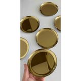 MAHUR HOME ÇELİK GOLD RENK 6 ADET DÜZ MİNİ ÇEREZLİK PASTA TATLI TABAĞI 12 CM