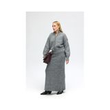 Mai Collection Mai Studios Co. Eskara Fermuarlı Gri Triko Hırka Çok Renkli