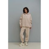 Mai Collection Mai Studios Co. Mai Studios Co. Minimal Baskı Kadın Eşofman Takımı - Kemik Rengi Bej