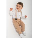 Mai Perla 1-5 Yaş 4 Parça Papyon ve Slopetli Takım Elbise Bebek Takımı