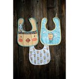 Mai Perla Civciv Temalı Pamuku Microfiber Unisex Bebek Mama Önlüğü - Standart - Renkli