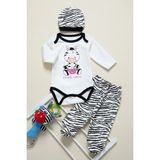 Mai Perla Unisex Bebek 3'lü Zıbın Takımı Zebra Deseni ile 0-3 Ay İçin Tasarlandı - 0 - 3 Ay - Renkli