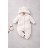 Mai Perla Welsoft Peluş Tulum Bebek Takım - Beyaz - 3 - 6 Ay
