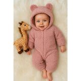 Mai Perla Welsoft Peluş Tulum Bebek Takım - Gül Kurusu - 6 - 9 Ay