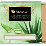 MAIA MC Aloe Vera Sabunu - Tüm Cilt Tipleri için Vegan Duş Sabunu - Katı Duş Jeli ve Katı Şampuan olarak doğal Sabun -Premium Soap Bar (150g)