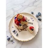 Maia Porcelain Maia Porselen 6'lı 19 cm Şef Yaz Güneşi Baskılı Pasta Tabağı Seti - Beyaz