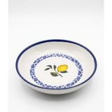 Maia Porselen 18 cm 6lı Limon Desenli Yemek Tabağı Seti - Beyaz