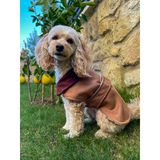 Maia Studio Brown Sugar Çift Taraflı Süet Köpek Ceketi (Kahverengi)