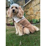 Maia Studio Elsa Çift Taraflı Ekose Kaşe Köpek Kabanı (Camel)