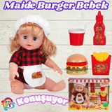 Maide Burger Yiyor - Türkçe Konuşan Maide Et Bebek - Konuşan Bebek - Maide Bebek - Maide Burger Bebek - Sarışın