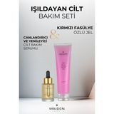 Maiden Beauty Işıldayan Cilt Bakım Seti, Kırmızı Fasülye Özlü Jel & Canlandırıcı ve Yenileyici Serum