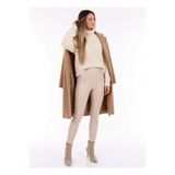 MAİMODA Kadın Çima Dikişli İçi Kadife Suni Deri Tayt / Women’s Faux Leather Leggings with Velvet Lining and Topstitch